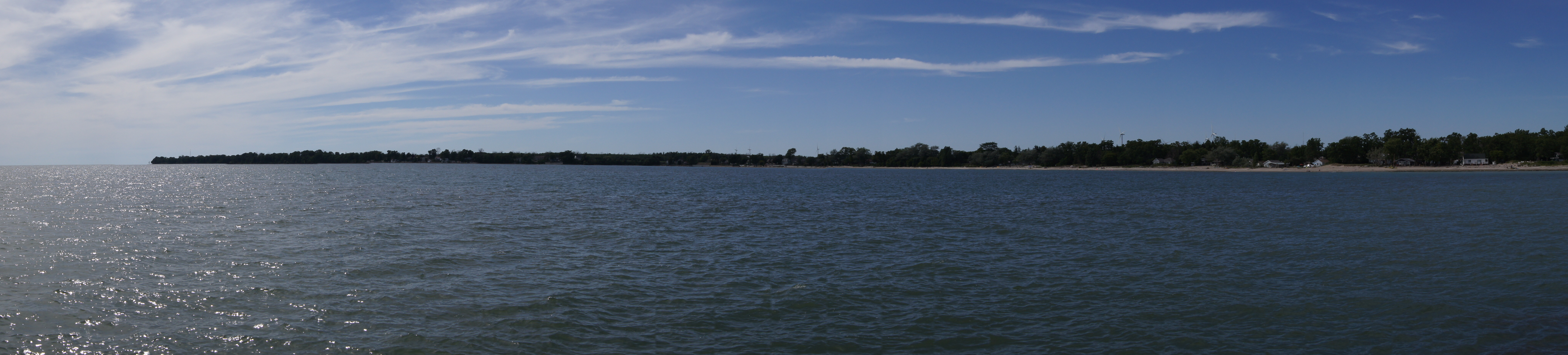 At Port Maitland the Grand River flows into Lake Erie